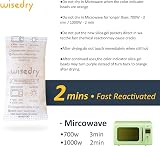 Wisedry 50g Silica Gel Desiccant Sachets 4 Packs Reusable Microwave Reactivate view 4