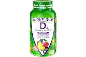 Vitafusion Vitamin D3 Gummes - 1000 IU of Vitamin D per Daily Dose, Bone & Teeth Support, Immune Support, Supports Calcium Ab