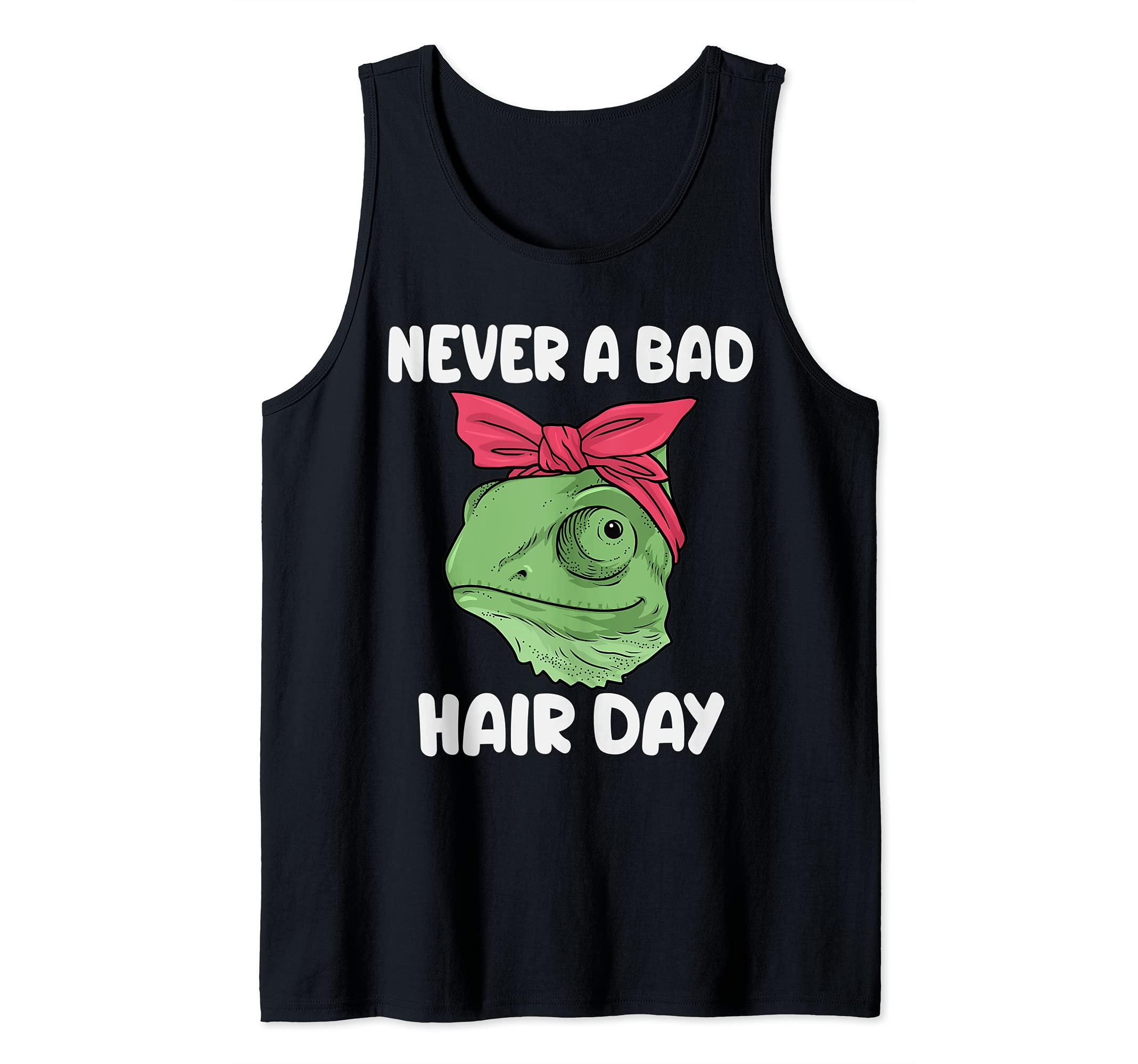 Chameleon Women Reptile Herping Herp Never A Bad Hair Day Tank Top