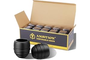 Ambition Soldier P1 Disposable Tattoo Grips - 20Pcs 34mm Tattoo Rubber Grip Cover with Click Adjust System Supply for Most Ambition Tattoo Machines, Compatible with Cheyenne Hawk Pen & Sol Nova