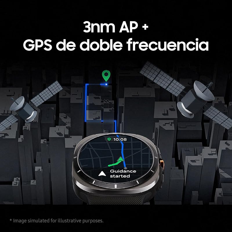 Samsung galaxy watch ultra lte 47 mm + carregador - smartwatch, monitoramento de saúde, rastreamento esportivo, cinza escuro (versão em espanhol)