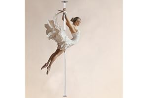 LUPIT POLE Classic G2 Standard Lock - Portable Dance Pole for Home - Spinning and Static Mode - Professional Pole Dancing Pole for Apartment, Club, Party, Pub - Easy Installation - No Drilling