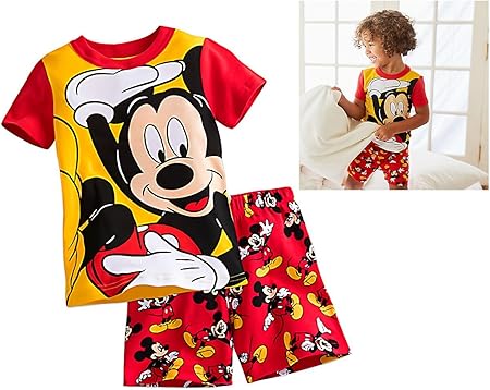 Amazon Co Jp ディズニー ミッキーマウス ミッキー 半袖 パジャマ 4歳 100cm 男の子 ボーイ 子供 キッズ スリープセット おもちゃ