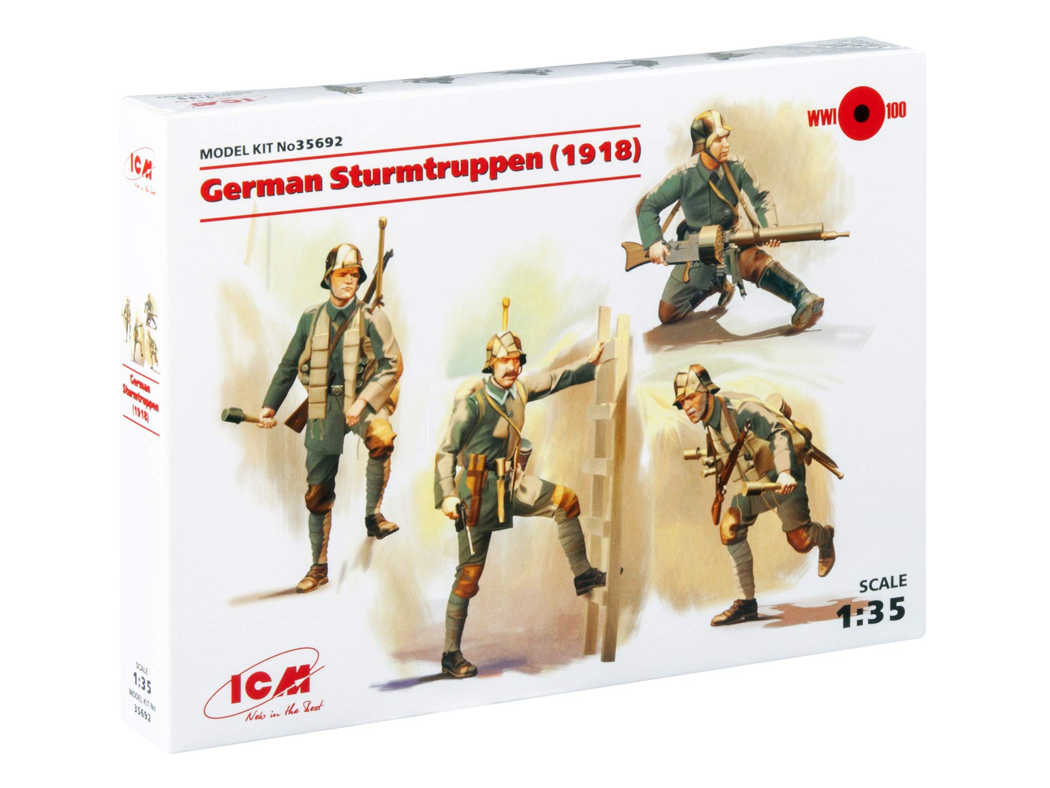 ICM 35692 Plastic Model Kit 1/35 German Stormtruppen 1918