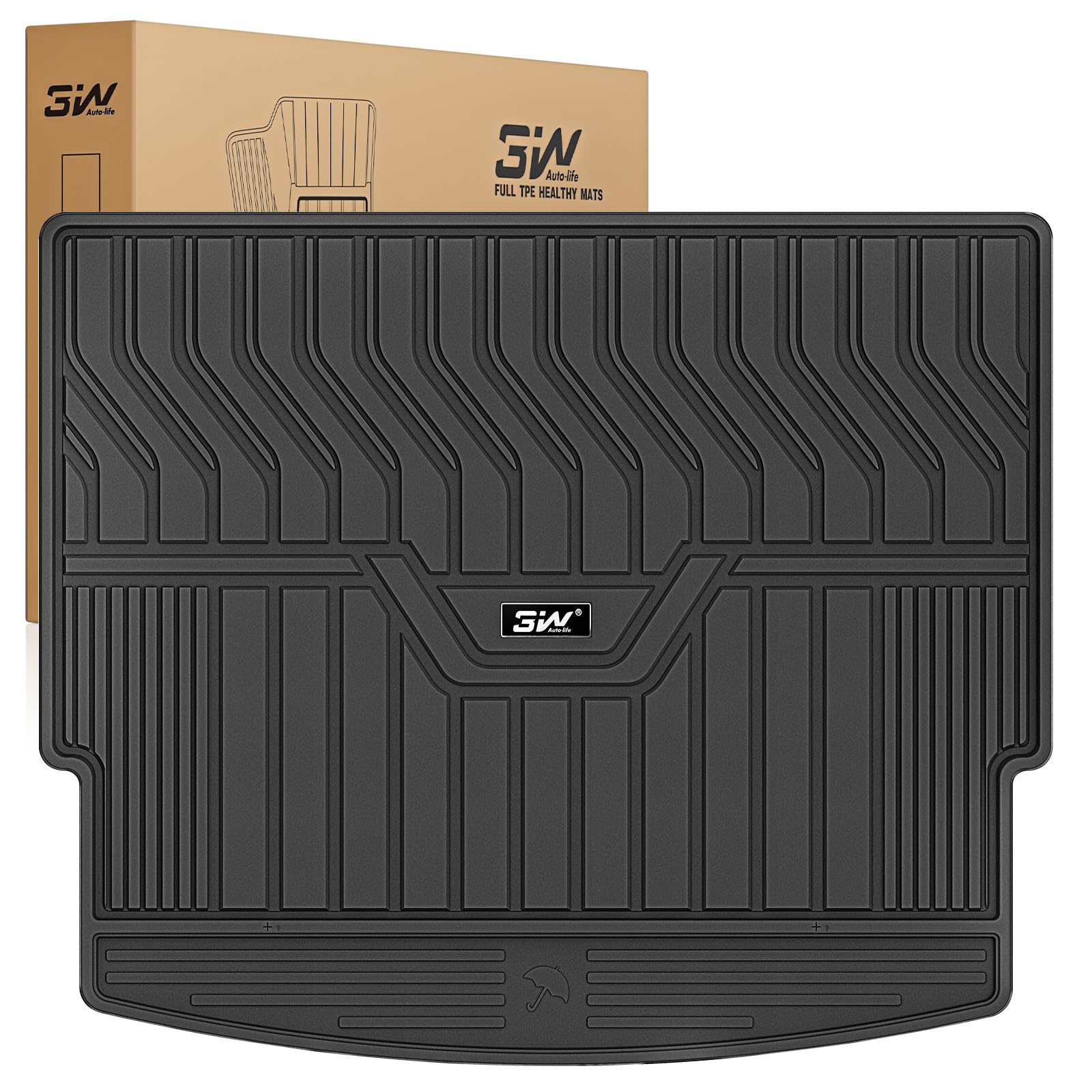 3W Cargo Liner Custom Fit for 2021 2022 2023 2024 2025 Nissan Rogue, TPE All Weather Heavy Duty Rubber Rogue S/SL/SV/Platinum Trunk Mats Car Mats Fit with The Top Position (NOT for Nissan Sport) Image 3W Cargo Liner Custom Fit for 2021 2022 2023 2024 2025 Nissan Rogue, TPE All Weather Heavy Duty Rubber Rogue S/SL/SV/Platinum Trunk Mats Car Mats Fit with The Top Position (NOT for Nissan Sport) Image