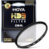 Hoya HD3 72mm UV Protector Filter - Ultra-Hard Nano Coating | Re-Certified for 100MP+ Cameras - Stain Resistant, Smudge &amp; Waterproof - Aluminum Frame UV Lens Filter