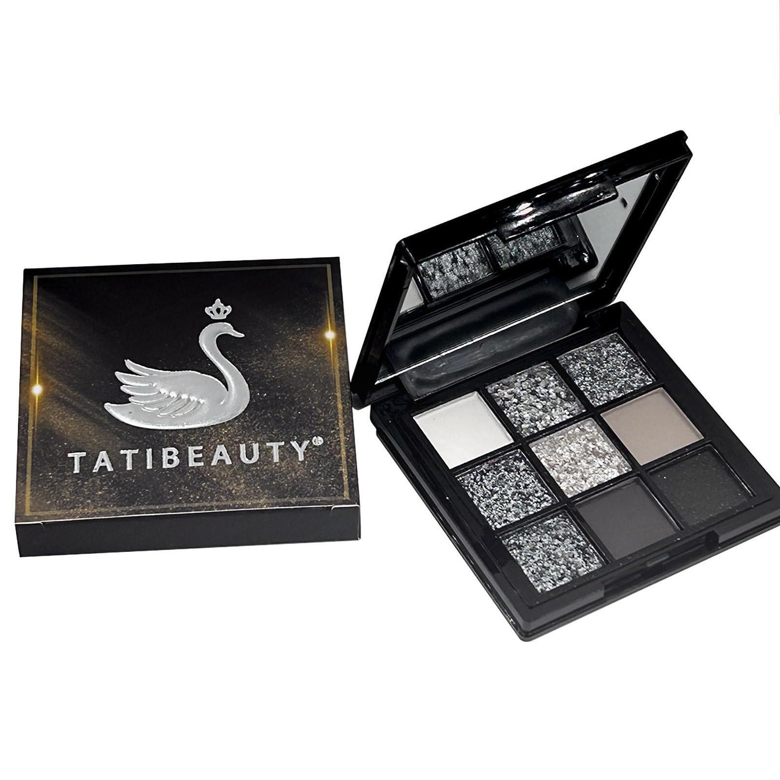 Smokey Eyeshadow Palette,9-Color Halloween Black Smokey Eyeshadow Palette,Matte Shimmer Black Dark Gray Smokey Eyeshadow Palette Gothic Palette Waterproo,Good for Halloween