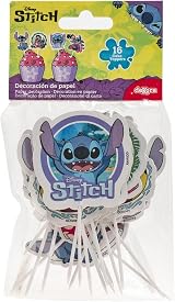 dekora Lilo & Stitch Cupcake Toppers 16 Pcs 8 Designs Food Safe view 3