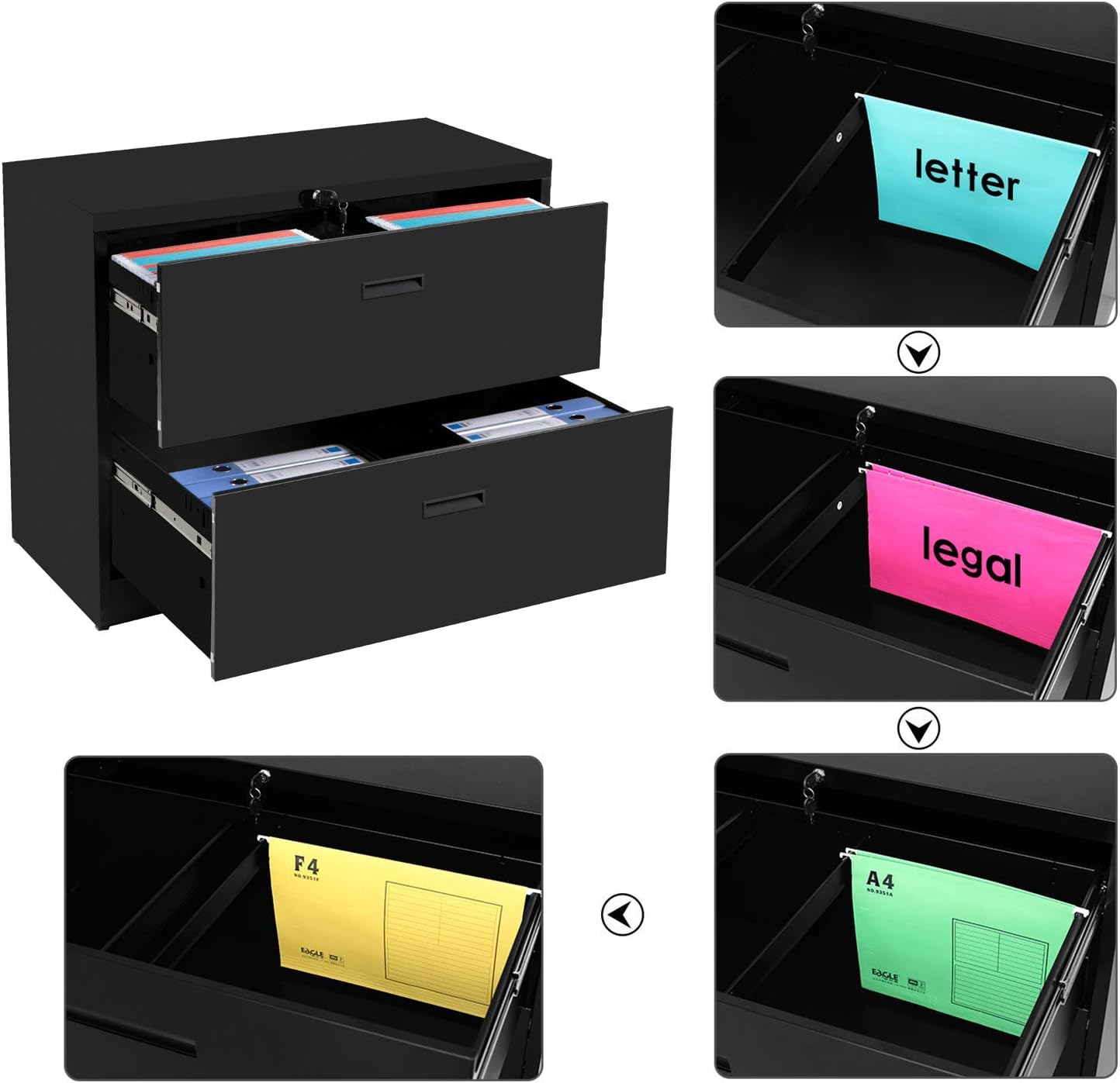 2 Drawer Lateral File Cabinet Locking Filing Cabinet 3 Drawers Metal Organizer Heavy Duty Hanging File Office Home Storage Office Products Dprd Tasikmalayakab Go Id