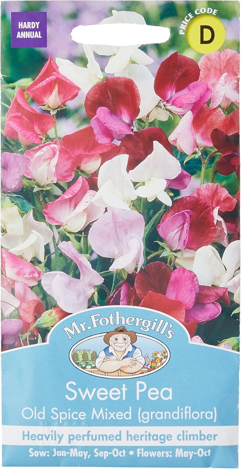 Mr. Fothergill's Old Spice Mixed Tall Sweet Pea Flower Seeds