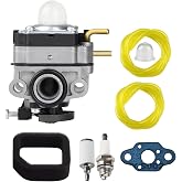SIMPERAC Carburetor for Black Max Homelite Hyper Tough 25CC 26CC Weed Eater BM26SS UT-26CS EMC UT-26CSL3 UT-26SS EMC UT-26SSL3 HY26SST HY26SSTVNM HY27CSTVNM BM25CSAC BM25SSAC 2 Cycle Trimmer