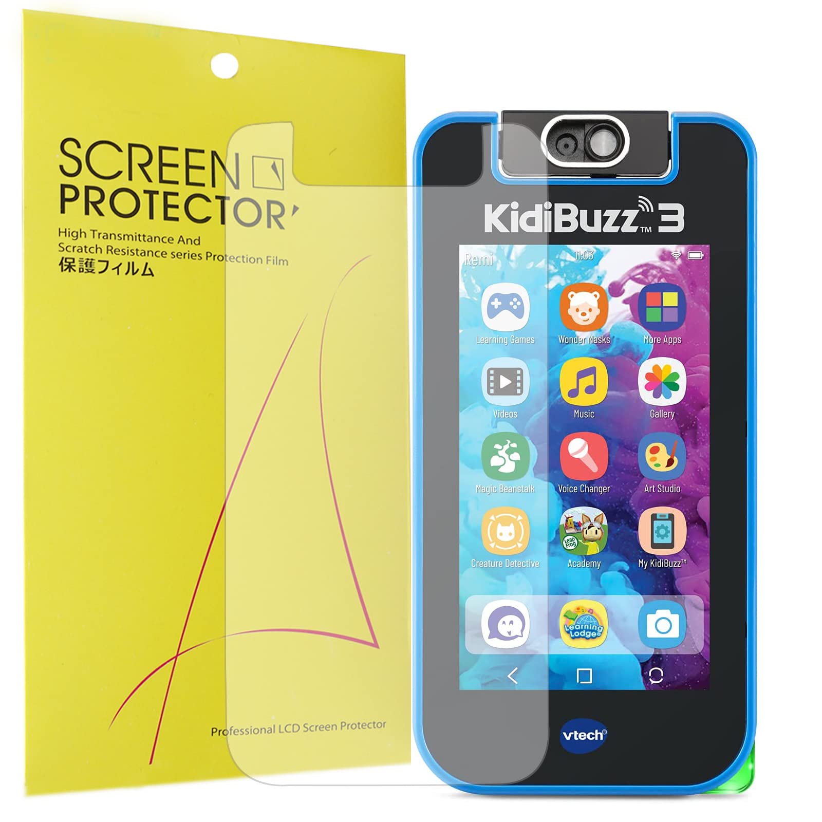 Compatible with VTech KidiBuzz 3 Screen Protector, onetuo [6 Pack] Full Coverage TPU Clear Film Compatible with VTech KidiBuzz 3 Kids’ Electronics Smart Device (6 pack)