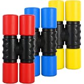 RANMING Twist Shaker 3PCS - Medium Volume for Stage/Studio Yellow Blue Red | Double Row Shakers Set, for Accompaniment Studio Band Drummers, Latin Percussion, ABS Plastic, Portable Percussion Kit