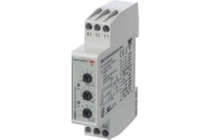 BEST PRICE SQUARE CARLO GAVAZZI DMB51CM24 Mini Multi Function Timer, Slim 17.5 mm Width, Seven Timing Functions, Adjustable Timer Setting, 0.1 Seconds to 100 Hours with Six Sub- Ranges, 24-240 VAC/DC, SPDT 5 amp Contact Output, Diagnostic LEDs, 2.6 oz. Size, 24 mm Height x 99 mm Width x 73 mm Diameter
