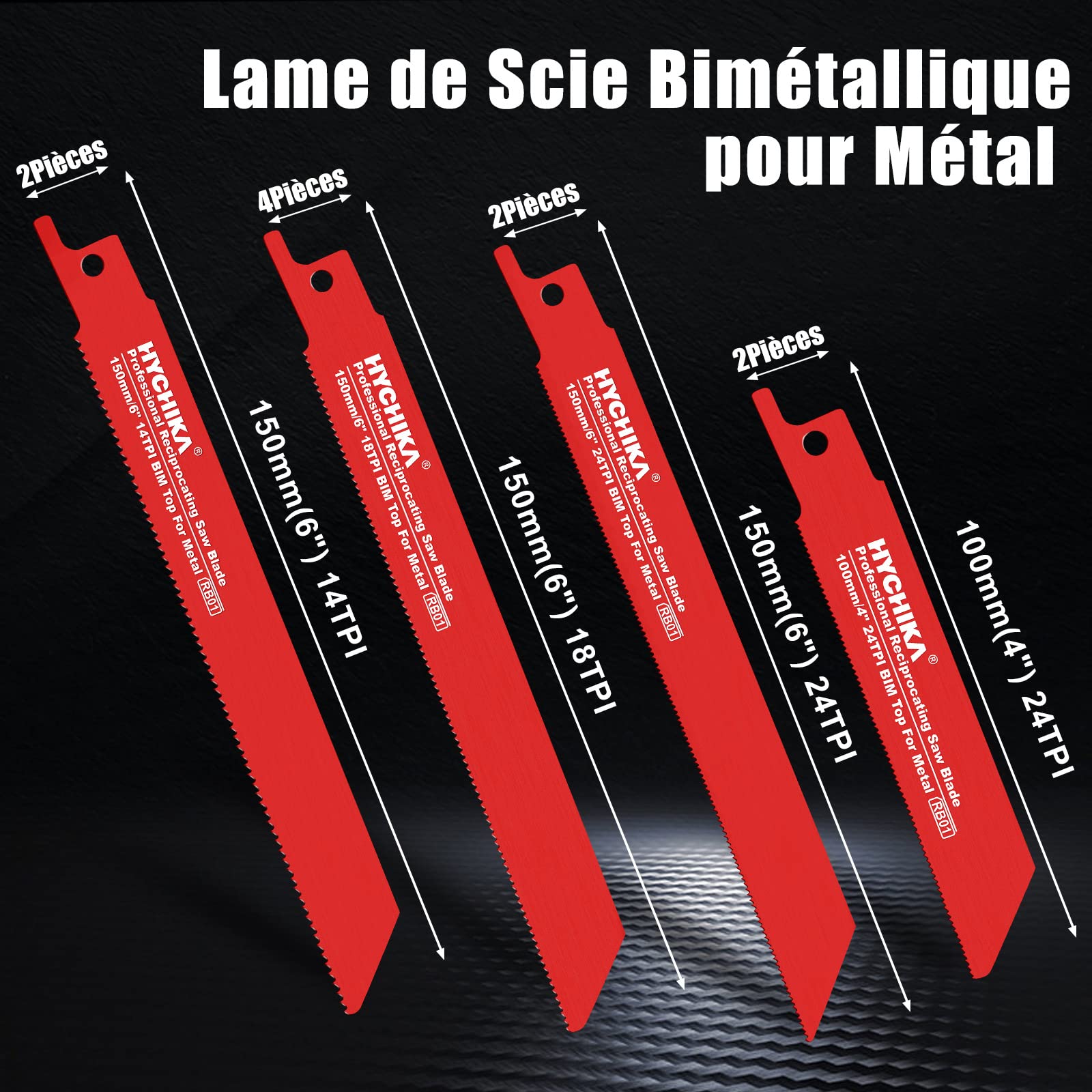 HYCHIKA Säbelsägeblätter Set, 32PCS Sägeblätter Säbelsäge Holz, zum Schneiden von Metall und Holz mit Organizer Koffer 3