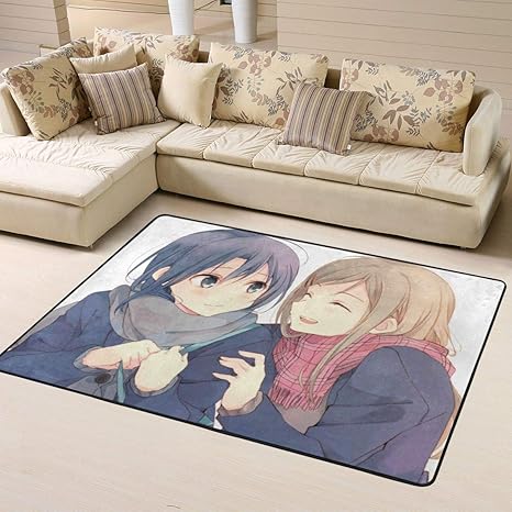 Amazon Co Jp カーペット安達としまむら フランネル生地 ラグ マット 滑り止め付き北欧風 丸洗い おしゃれ 折り畳み可能 ホール リビング ベッドルーム プレイマット 四季通用 ホーム キッチン