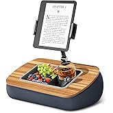 ERGONOV Lap Beanbag Tablet Pillow Stand,Adjustable iPad Holder with Snack Bowl,360° Rotating Clip for 4.7-13" Kindle,Phone,Ta