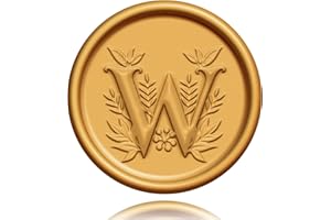 KKJCXY 20 Pack Letter W Wax Seal Stickers, Antique Gold Initial Alphabet Self-Adhesive Wax Stickers Wedding Party Birthday Invitation Christmas Envelope Wax Seal Stickers ﻿