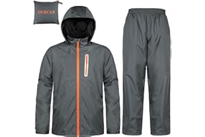 Ourcan Rain Suits for Man Women Waterproof Lightweight Rain Gear Rain Coats Breathable Jacket Pants for Golf, Fishing,Hiking