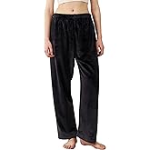 FEOYA Women’s Cozy Flannel Pajama Pants Fuzzy Lined Pj Bottoms Warm Sleepwear Loungewear for Fall Winter