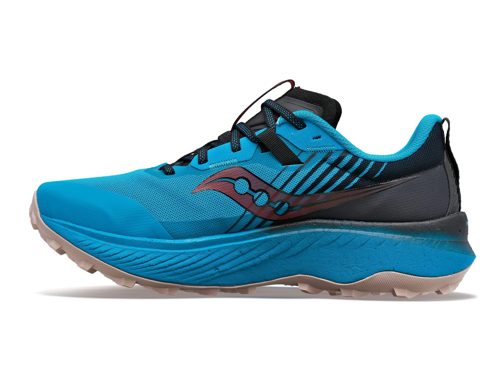 Saucony Men’s Endorphin Edge Trail Running Shoe, Ocean/BLK, 7.5