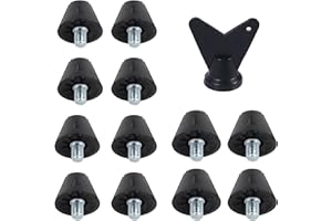 GOKTVAI 12pcs Football Boot Studs, 0.51in & 0.63in Plastic Soccer Cleats Replacement Spikes with Nail Remover Rugby Soccer Screw-in Spikes for Firm Surfaces Outdoor Athletic Training