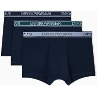Emporio Armani Men's Core Logo Band 3 Pack Brief, Armani Blue