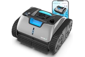 WYBOT C1 Pro Robotic Pool Cleaner with APP, Manual Mode Switching & Wall Climbing, 65W Suction Power, 150 Mins, 1614 sq.ft, Intelligent Route Planning, Pool Vacuum for Inground Pools
