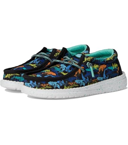 Hey Dude Kids Wally Funk Splatter Shoes – Lightweight Canvas Sneakers With Memory Foam For Happy Little Feet