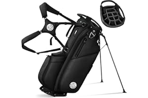 SHOPSOURCE Golf Stand Bag 14 Way, Lightweight Golf Bags for Men Women with Stand, Padded Ergonomic Double Strap, Full Length Dividers, Multiple Pockets, Rain Hood