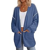 HDLTE Womens Oversized Cardigan Sweaters 2025 Fall Long Knit Open Front Sweater Trendy Outfits with Pockets
