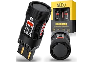 AILEO 7440 7443 LED Bulb Red,28W 4800LM 600% Brighter,Anti Hyper Flash&CANBUS Error Free,with Cooling Fan,T20 7441 7444 W21W Ideal for Brake Lights & Stop Tail Lights,Rear Turn Signal Light,2-Pack