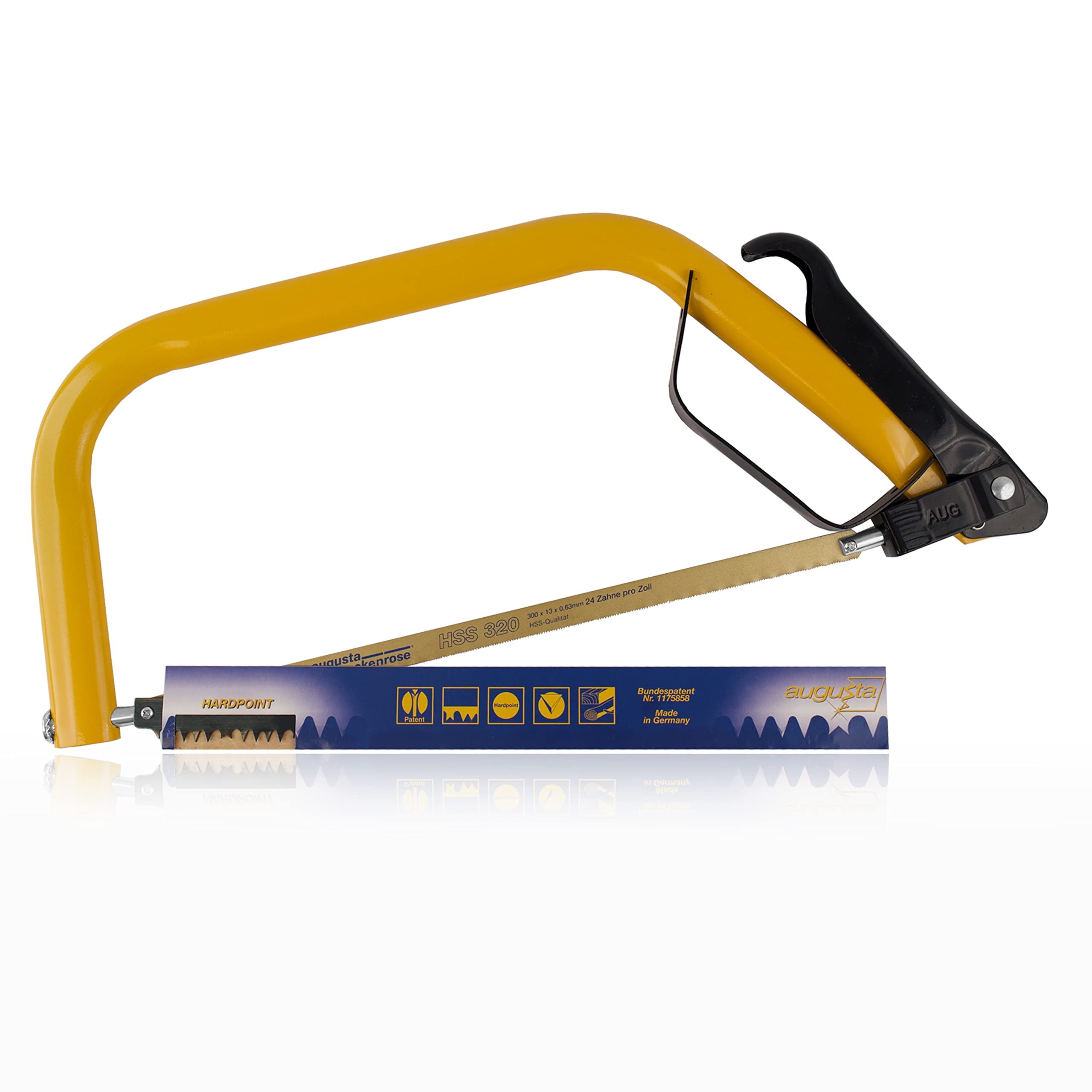 Augusta-Heckenrose Combination Hacksaw & Metal Saw 300 mm - Handy 2 in 1 Saw with Quick-Release Lever - Universal Saw for Wood, Metals and Non-Ferrous Metals