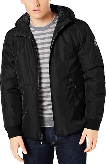 kenneth cole black puffer jacket
