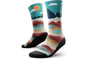 Outway Novelty Crew Socks for Men & Women, Breathable, Moisture-Wicking Athletic Calf Socks with Arch Support