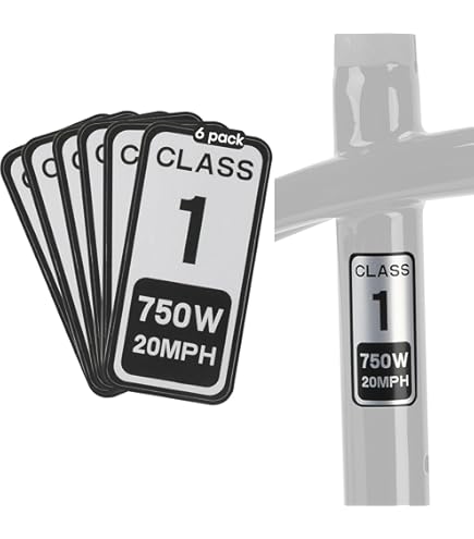 Class 1 E-Bike Sticker Decal – Durable, Weatherproof Vinyl Label For Electric Bicycles