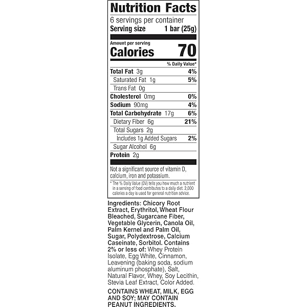 FIBER ONE 70 CALORIE SOFT-BAKED BARS, CINNAMON COFFEE CAKE, 6 BARS, 5.34 OZ