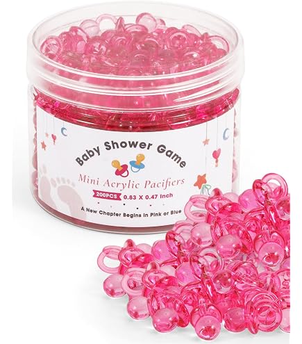Collares De Chupete Rosa 2-1/2 Pulgadas Para Baby Shower – Juegos, Premios, Favores Y Decoraciones (Pack)