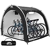Happy Travel Bike Storage Shed Tent,Outdoor Portable Bicycle Storage Sheds with 210D Oxford Fabric PU4000 Waterproof for 2/3/4/6/8 Bikes,Bike Covers Shelter for Motorcycle,Garden Tools,Toys,Lawn Mower