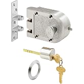 Segal SE 15728 Bronze Deadlock, 667F, 1 Cylinder, Keyed Alike, Brushed Chrome (Single Pack)