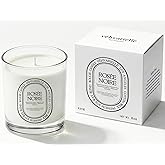 Ros&eacute;e Noire Dark Rose &amp; Blackcurrant Candle 8oz | Luxury Rose Scented Soy Jar Candle | Cedarwood &amp; Musk | 40hr Clean Burn | Gift for Her