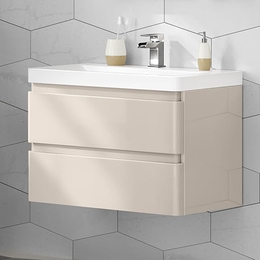 800 mm Cashmere Vanity Sink Unit Ceramic Basin Wall Hung Bathroom