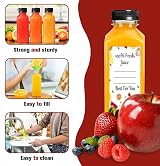 Leaflai 12 Pack 12oz Juice Bottles with Lids, BPA-Free Plastic view 5