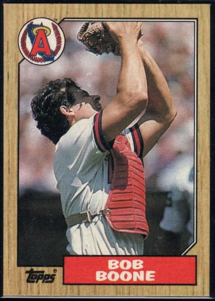 Amazon 1987 Topps Baseball 166 Bob Boone California Angels 