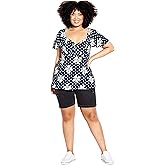 Loralette Women's Plus Size Top-Kata Print