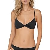 Volcom Women's Simply Seemless V Neck Swimsuit Bikini Top