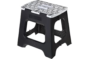 Vigar Compact Step Stool Foldable, Step Stools for Adults, 12-1/2-inch, Lightweight Stool, Non-Slip Folding Step Stool, Rococco on Top