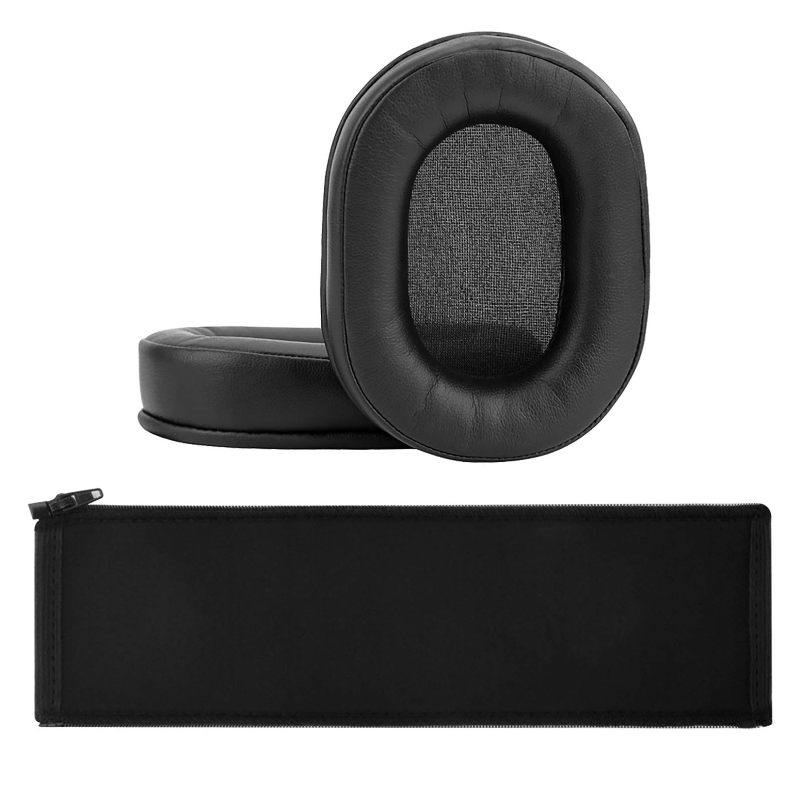 Geekria Replacement Earpads and Headband Cover Set Compatible with ATH-MSR7/ ATH-MSR7NC/ ATH-MSR7BK/ ATH-MSR7GM Headphones, Repair Parts (Black)