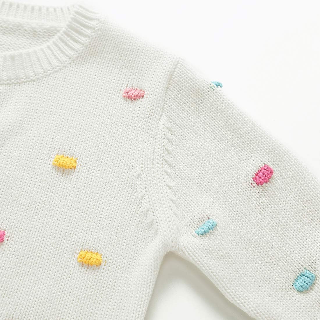 infant girl white sweater