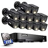 ANNKE 16 Channel Security Camera System HD-TVI 1080P Lite Video DVR and (12) 2.0MP Outdoor IP67 Cameras with Smart Dual Light, AI Human/Vehicle Detection, Color Night Vision, 2 TB Hard Drive